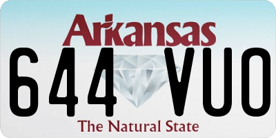 AR license plate 644VUO