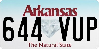 AR license plate 644VUP