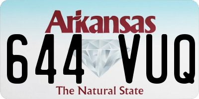 AR license plate 644VUQ