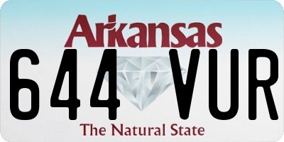 AR license plate 644VUR