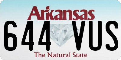AR license plate 644VUS