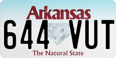 AR license plate 644VUT