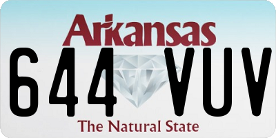 AR license plate 644VUV