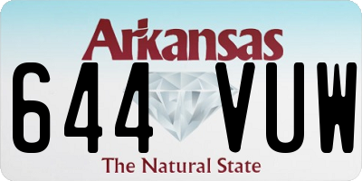 AR license plate 644VUW