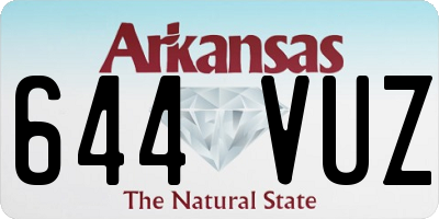 AR license plate 644VUZ