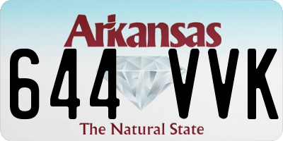 AR license plate 644VVK