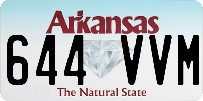 AR license plate 644VVM