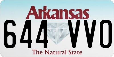 AR license plate 644VVO
