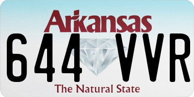 AR license plate 644VVR