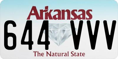 AR license plate 644VVV