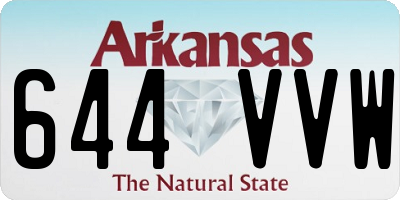AR license plate 644VVW