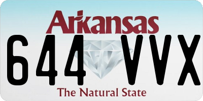 AR license plate 644VVX