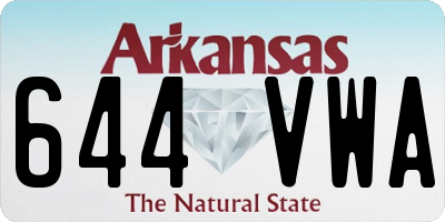 AR license plate 644VWA