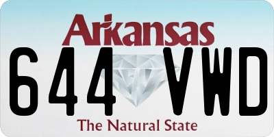 AR license plate 644VWD