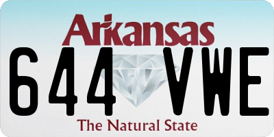 AR license plate 644VWE