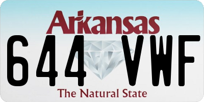 AR license plate 644VWF