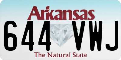 AR license plate 644VWJ