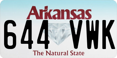 AR license plate 644VWK