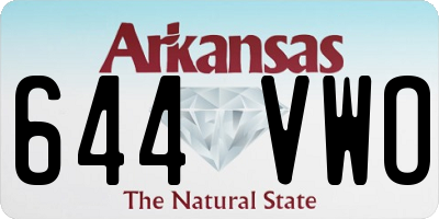 AR license plate 644VWO