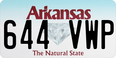 AR license plate 644VWP