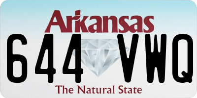 AR license plate 644VWQ