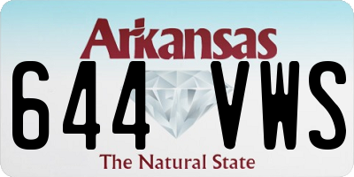 AR license plate 644VWS