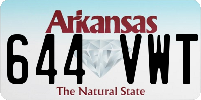AR license plate 644VWT