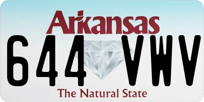 AR license plate 644VWV