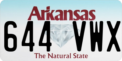AR license plate 644VWX