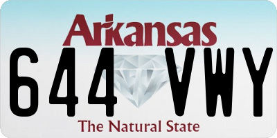 AR license plate 644VWY