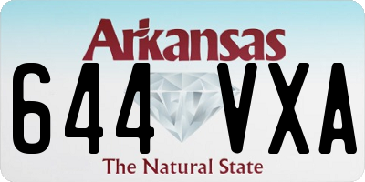 AR license plate 644VXA