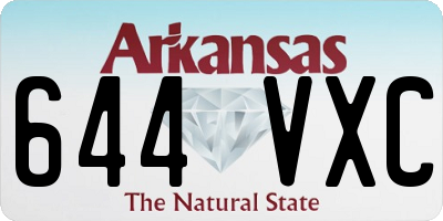 AR license plate 644VXC