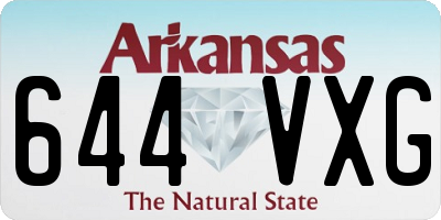 AR license plate 644VXG