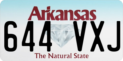 AR license plate 644VXJ