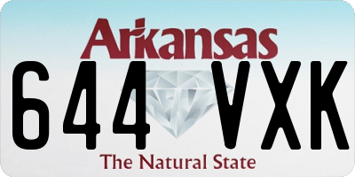 AR license plate 644VXK