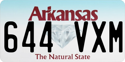 AR license plate 644VXM