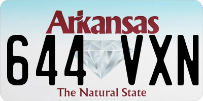 AR license plate 644VXN