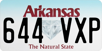AR license plate 644VXP