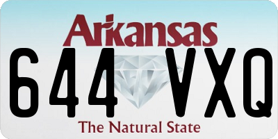 AR license plate 644VXQ