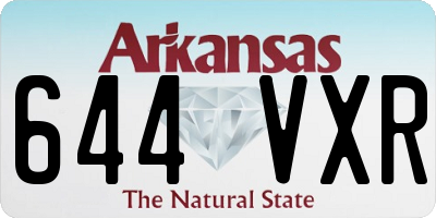 AR license plate 644VXR
