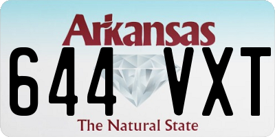 AR license plate 644VXT