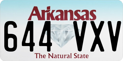 AR license plate 644VXV