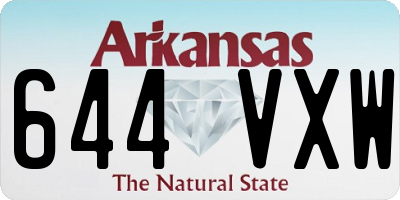 AR license plate 644VXW