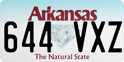 AR license plate 644VXZ
