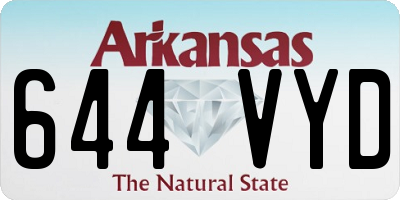 AR license plate 644VYD