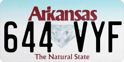 AR license plate 644VYF