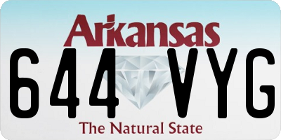 AR license plate 644VYG