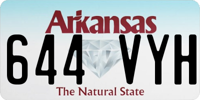 AR license plate 644VYH