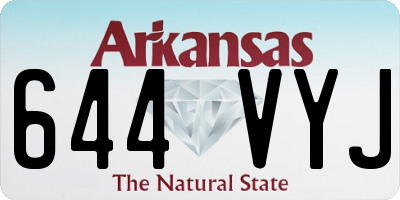 AR license plate 644VYJ
