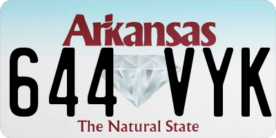 AR license plate 644VYK